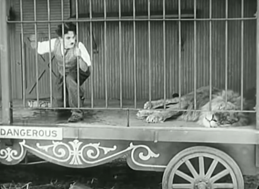 Charlie Chaplin The Lion Cage Full Scene The Circus 1928